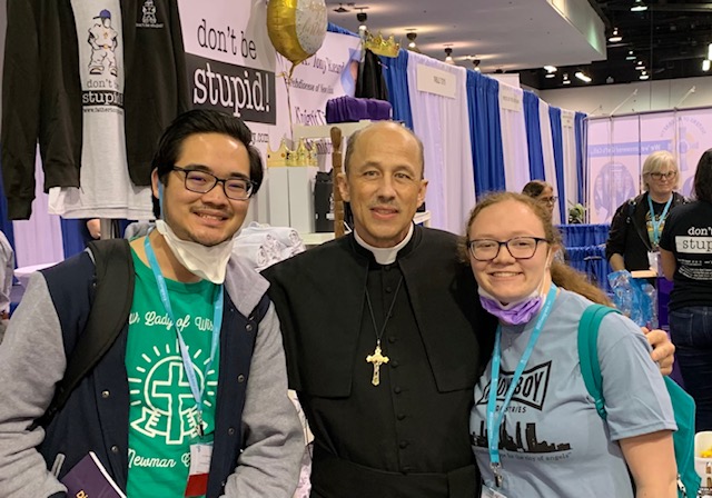 Ben and Sam with Fr. Tony Ricard